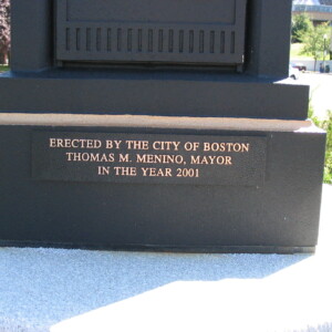 City of Boston - Street Clock - Dedication Plaque Street Clock dedication plaque
