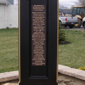 Donor Plaque Example Street Clock Plaque Example