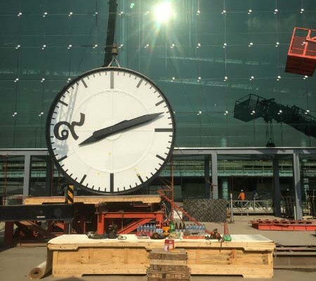 Bang Sue Central Station testing clock on site Bang Sue Central Station clock testing