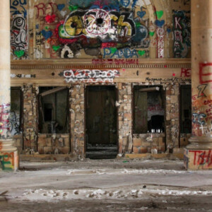 Historic Michigan Grand Central Station Ticket Office Before Restoration