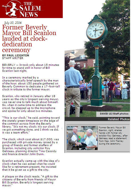 Post Clock Dedication