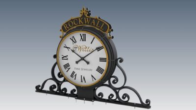 Verlinden 1/35 Street & Road Diorama Accessories – Post Clock, Signage, Gate (Model #875)