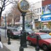 Restored Pocketwatch Street Clock after Reinstallation