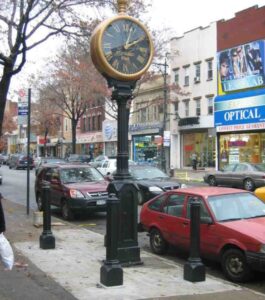 Restored Pocketwatch Street Clock after Reinstallation