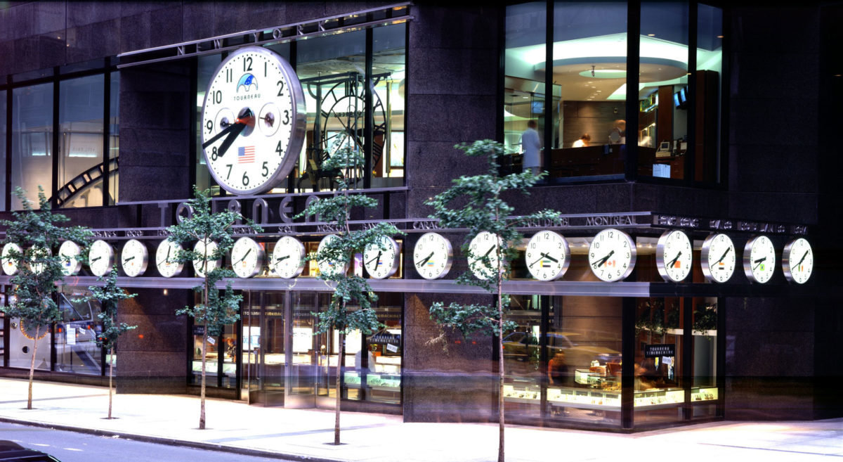 Tourneau 57th and Madison New York City Multiple Time Zone clocks