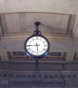 Re-installation of Double-sided Union Station Clock