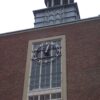 Tower Clock on Window Mullion before Restoration