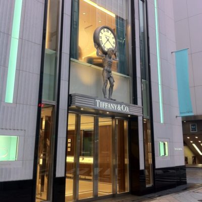 Tiffany Japan Custom Canister Clock and Statue